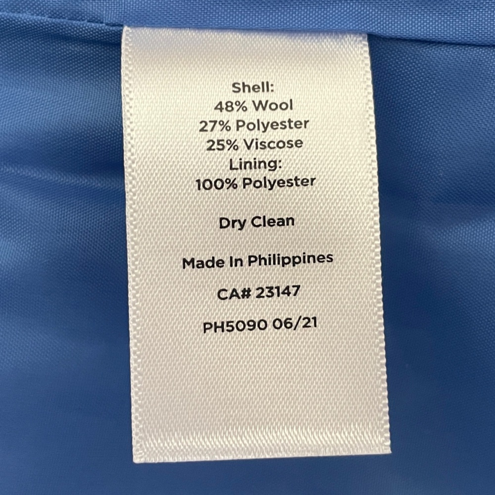 Talbots Blue Shetland Wool Blend Jacket Blazer 10 Office Business Casual NWT - Picture 11 of 13
